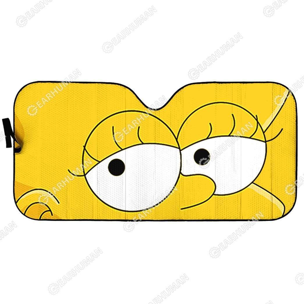 Gearhumans Custom Car Auto Sunshade Lisa Simpson 2 Custom Car Auto Sunshade Lisa Simpson HD-GH1581935-SS Auto Sunshade 57''x27.5''