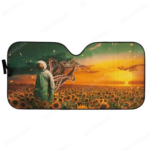 Custom Car Auto Sunshade Octopus Astronaut HD-AT0591910-SS Auto Sunshade 57''x27.5''