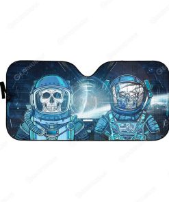 Custom Car Auto Sunshade Skull Astronaut In Spaceship HD-DT2181918-SS Auto Sunshade 57''x27.5'' 
