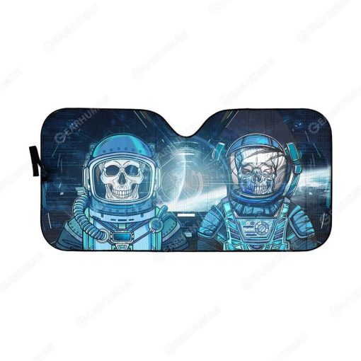 Custom Car Auto Sunshade Skull Astronaut In Spaceship HD-DT2181918-SS Auto Sunshade 57''x27.5''