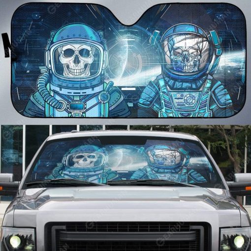 Custom Car Auto Sunshade Skull Astronaut In Spaceship HD-DT2181918-SS Auto Sunshade