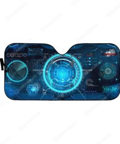 Custom Car Auto Sunshade Spacecraft Control Panel Dashboard HD-DT2181922-SS Auto Sunshade 57''x27.5'' 