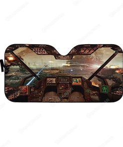 Custom Car Auto Sunshade Spaceship HD-DT2481918-SS Auto Sunshade 57''x27.5'' 