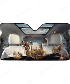 Custom Car Auto Sunshade Squirrels HD-DT2181935-SS Auto Sunshade 57''x27.5'' 