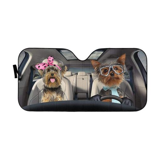 Custom Car Auto Sunshade Yorkshire Terrier HD-GH1481921-SS Auto Sunshade 57''x27.5''