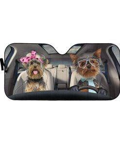 Custom Car Auto Sunshade Yorkshire Terrier HD-GH1481921-SS Auto Sunshade 57''x27.5'' 
