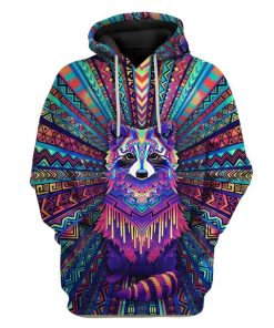 Custom Colourful Raccoon Apparel HD-GH2281916 3D Custom Fleece Hoodies Hoodie S