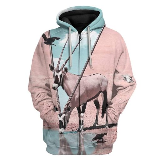 Custom Deer T-Shirts Hoodies Apparel AN-QM1301201 3D Custom Fleece Hoodies Zip Hoodie S