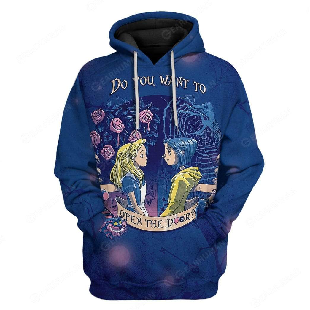 Gearhumans Custom Do You Want To Open The Door Apparel 1 Custom Do You Want To Open The Door Apparel HD-TT2681902 3D Custom Fleece Hoodies Hoodie S