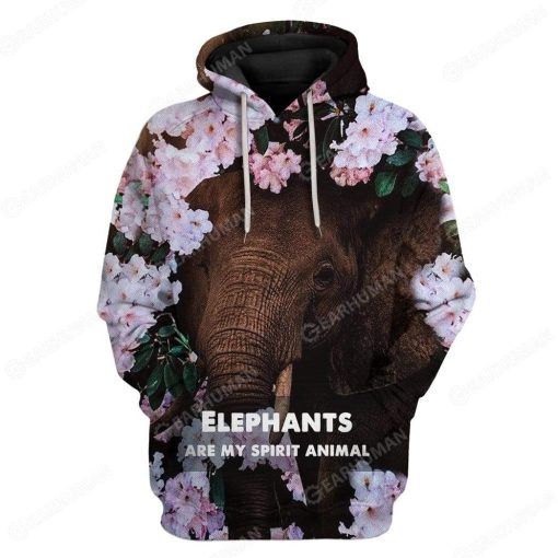 Custom Elephant Are My Spirit Animal Apparel HD-GH2081925 3D Custom Fleece Hoodies Hoodie S