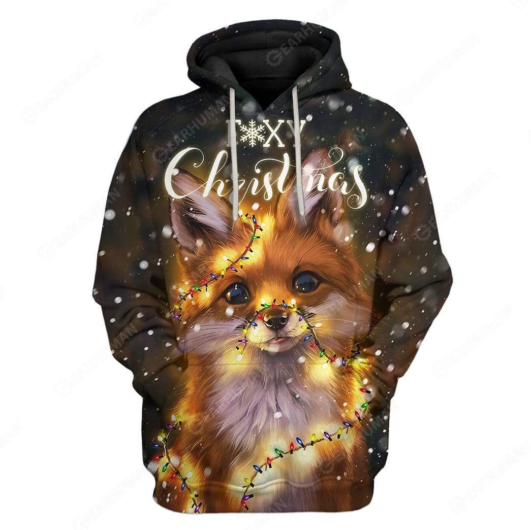 Gearhumans Custom Foxy Christmas Apparel 1 Custom Foxy Christmas Apparel HD-GH2081917 3D Custom Fleece Hoodies Hoodie S