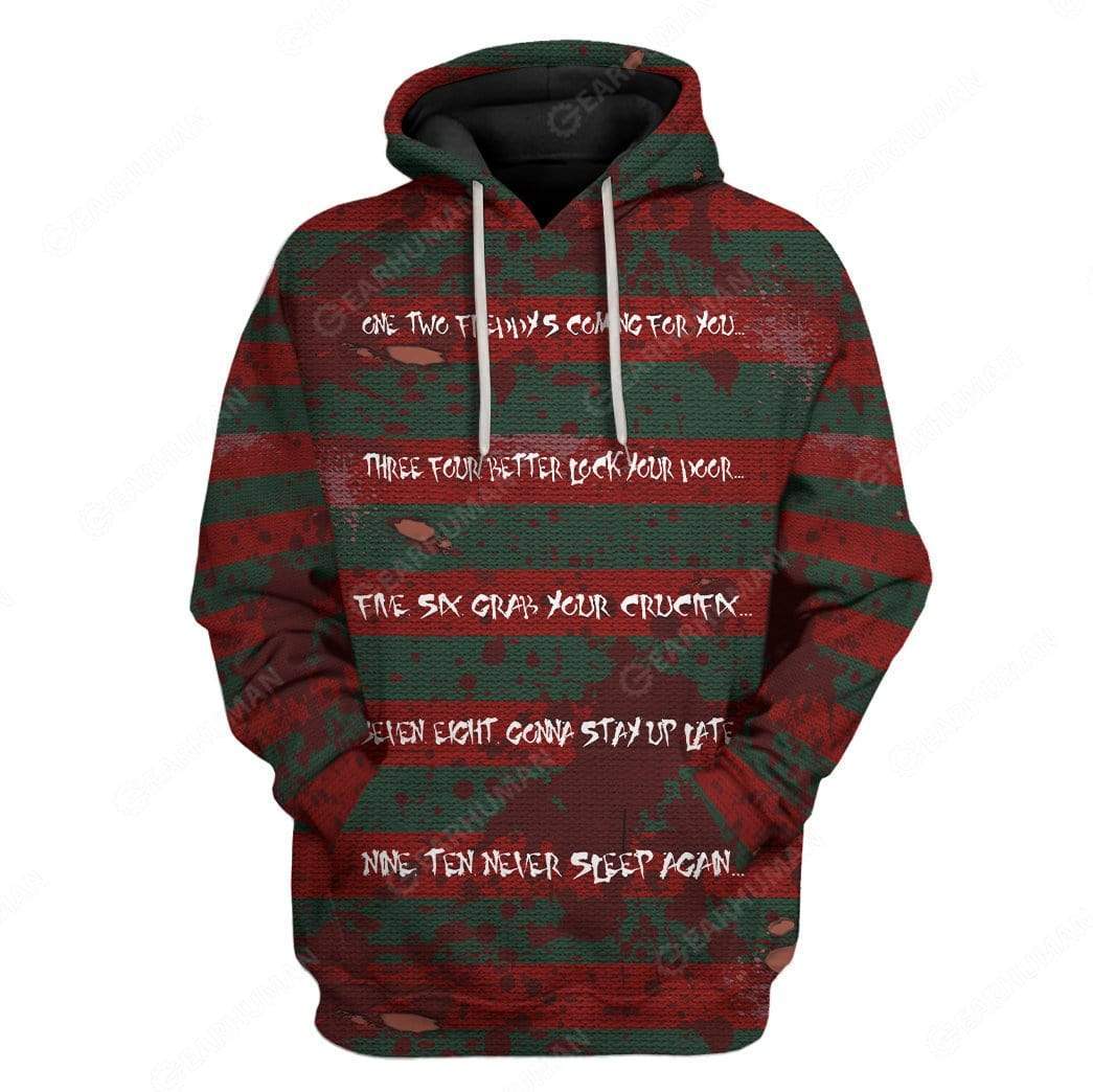 Gearhumans Custom Freddy's Poem Apparel 1 Custom Freddy's Poem Apparel HD-GH2281929 3D Custom Fleece Hoodies Hoodie S