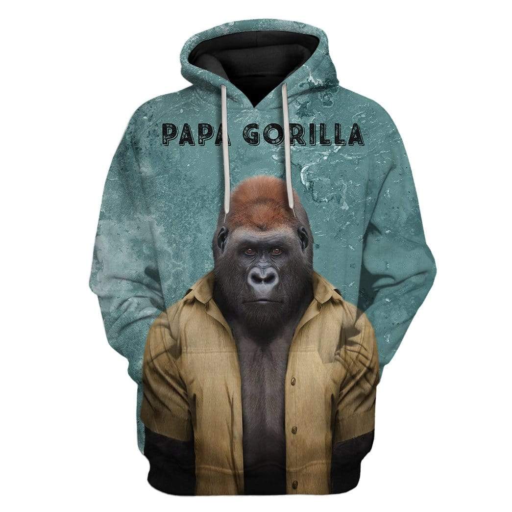 Gearhumans Custom Gorilla Apparel 1 Custom Gorilla Apparel HD-GH2681920 3D Custom Fleece Hoodies Hoodie S