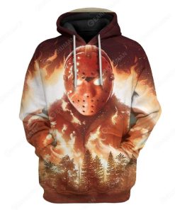 Custom Jason In Flames Apparel HD-GH2281922 3D Custom Fleece Hoodies Hoodie S
