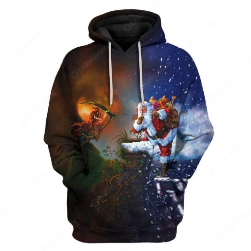 Custom King Of Pumpkin And Santa Apparel HD-TA2491906 3D Custom Fleece Hoodies Hoodie S