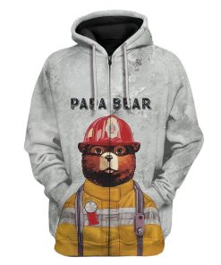 Custom Papa Bear Apparel HD-GH2681922 3D Custom Fleece Hoodies Hoodie S 