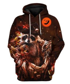 Custom Raccoon Apparel HD-GH2281906 3D Custom Fleece Hoodies Hoodie S 