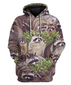 Custom Raccoon Apparel HD-GH2281914 3D Custom Fleece Hoodies Hoodie S 