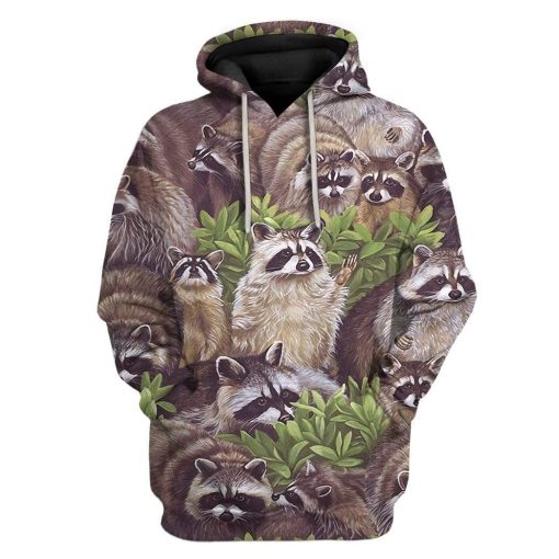 Custom Raccoon Apparel HD-GH2281914 3D Custom Fleece Hoodies Hoodie S