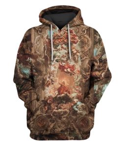 Custom T-shirt - Hoodies Allegory of Divine Providence and Barberini Power Apparel HD-GH20568 3D Custom Fleece Hoodies Hoodie S 