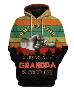 Custom T-shirt - Hoodies Being A Grandpa Is Priceless HD-GH1381903 3D Custom Fleece Hoodies Hoodie S 