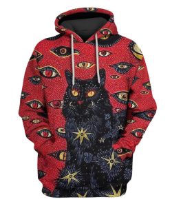 Custom T-shirt - Hoodies Black Cat Apparel HD-GH20805 3D Custom Fleece Hoodies Hoodie S 