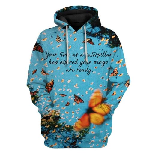 Custom T-shirt - Hoodies Butterfly HD-GH3171905 3D Custom Fleece Hoodies Hoodie S