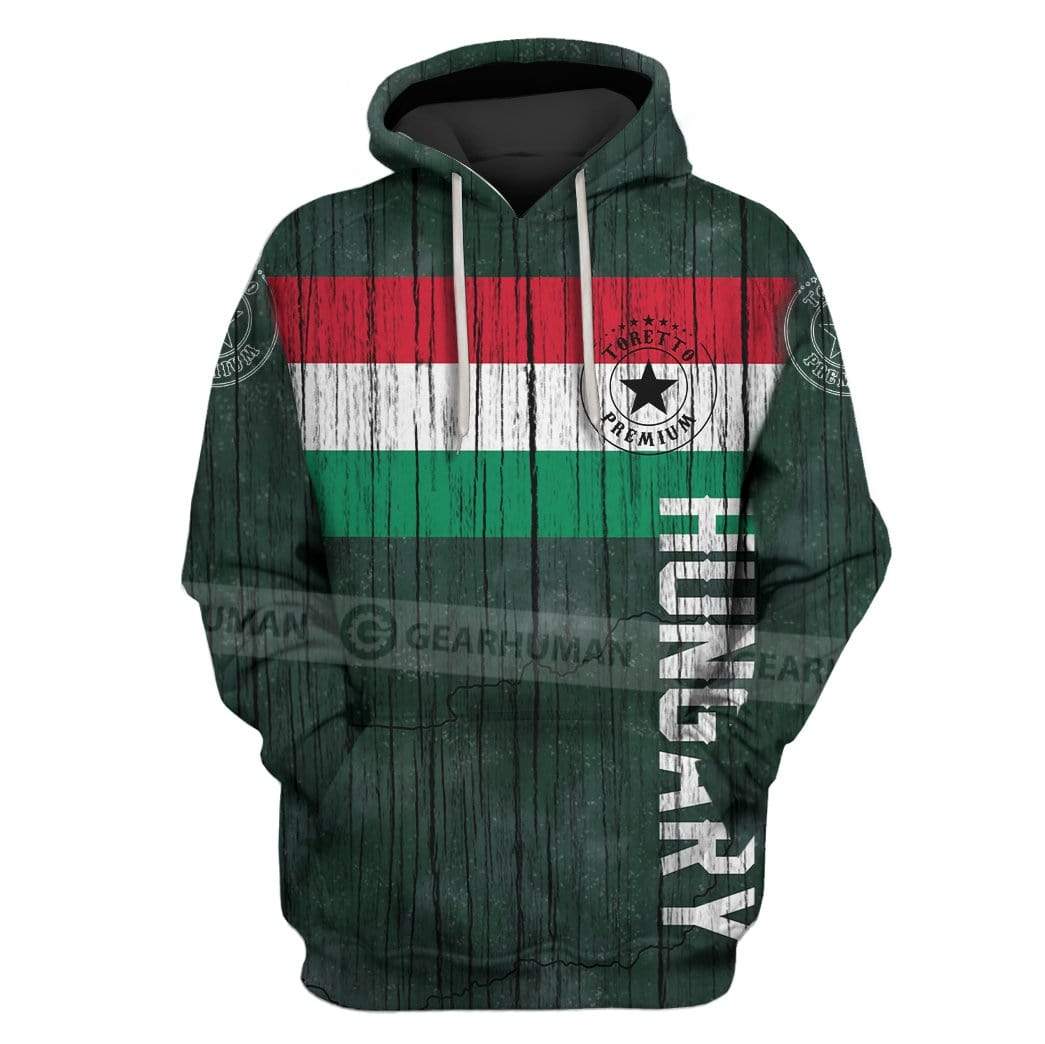 Gearhumans Custom T-shirt - Hoodies Hungary Apparel 1 Custom T-shirt - Hoodies Hungary Apparel HD-GH20820 3D Custom Fleece Hoodies Hoodie S