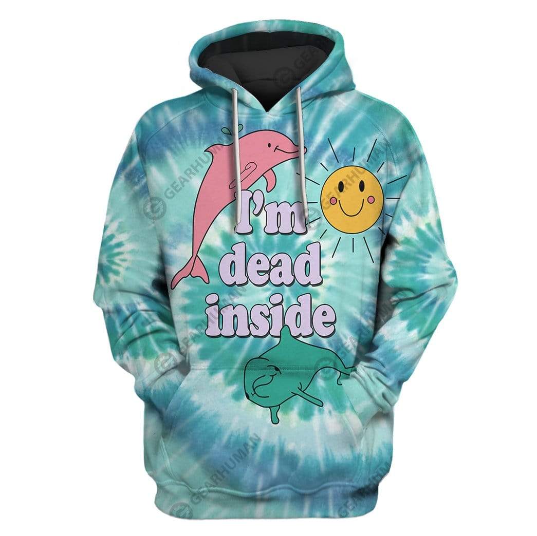 Gearhumans Custom T-shirt - Hoodies I Am Dead Inside 1 Custom T-shirt - Hoodies I Am Dead Inside HD-GH21051 3D Custom Fleece Hoodies Hoodie S