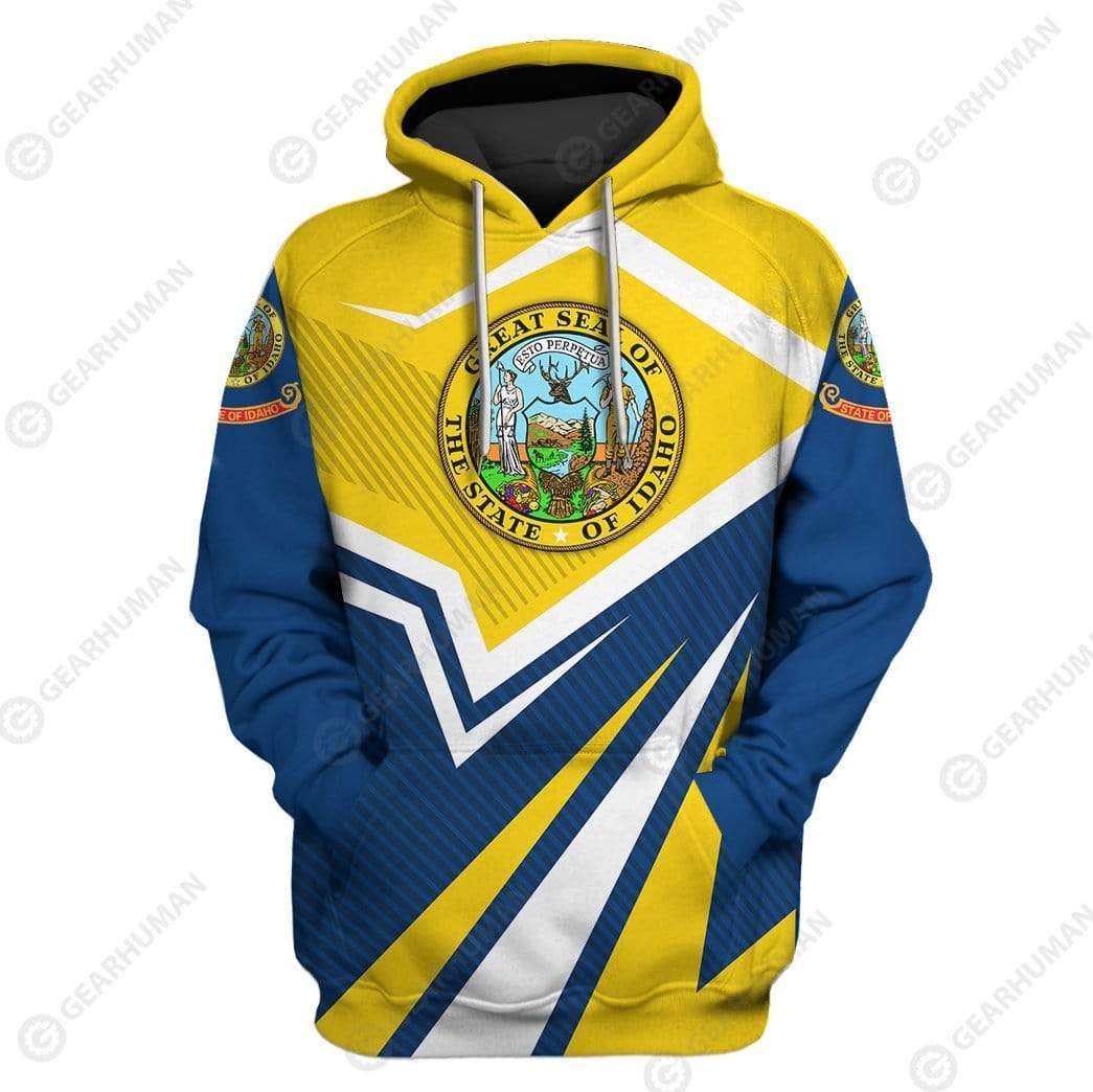 Gearhumans Custom T-shirt - Hoodies Idaho 1 Custom T-shirt - Hoodies Idaho HD-GH22018 3D Custom Fleece Hoodies Hoodie S