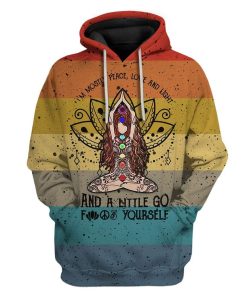 Custom T-shirt - Hoodies I'm Mostly Peace Love And Light HD-GH1081907 3D Custom Fleece Hoodies Hoodie S 