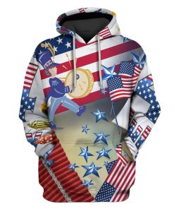 Custom T-shirt - Hoodies Independence Day of United States Apparel HD-GH20685 3D Custom Fleece Hoodies Hoodie S 