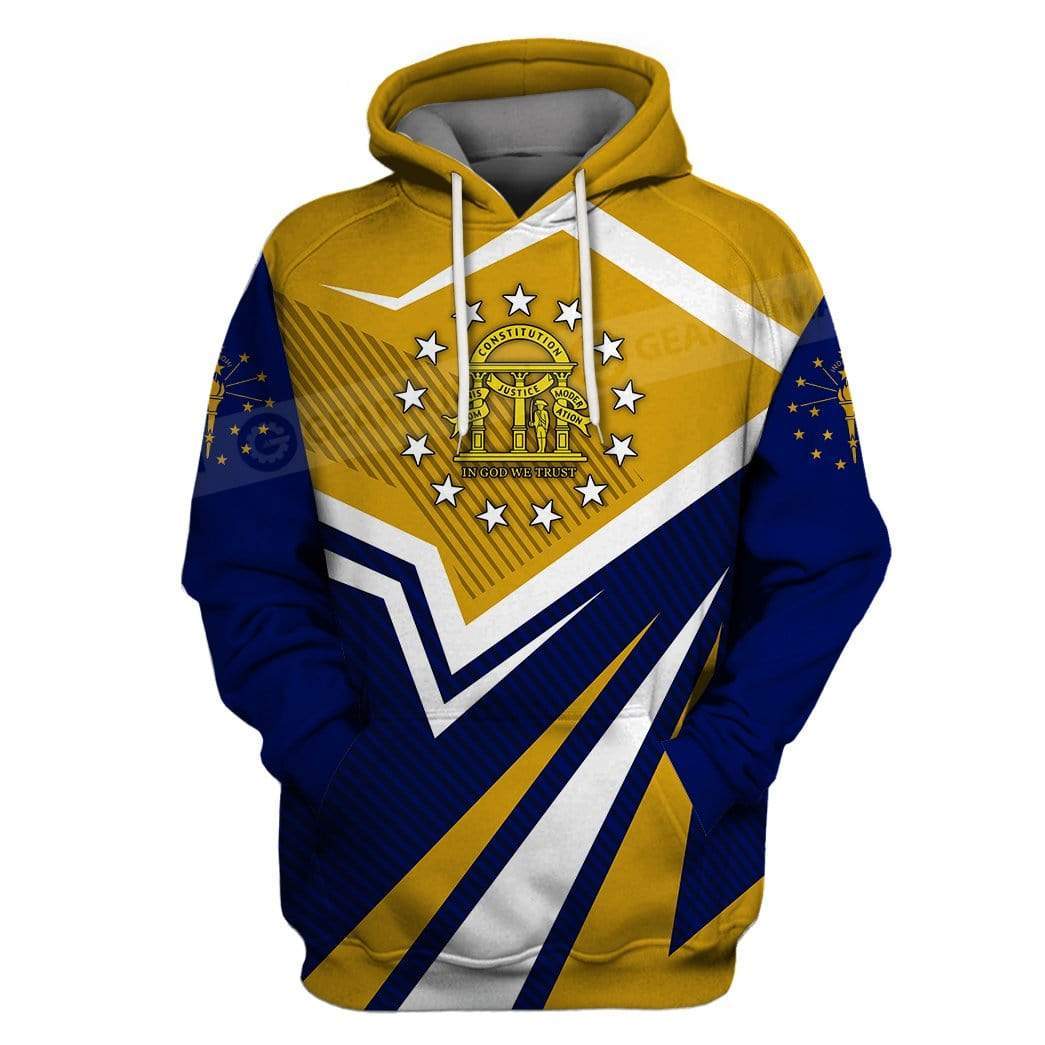 Gearhumans Custom T-shirt - Hoodies Indiana Apparel 1 Custom T-shirt - Hoodies Indiana Apparel HD-GH201005 3D Custom Fleece Hoodies Hoodie S