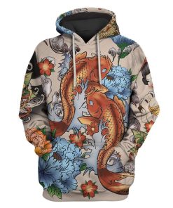 Custom T-shirt - Hoodies Japanese Style Tattoo Apparel HD-GH20758 3D Custom Fleece Hoodies Hoodie S 