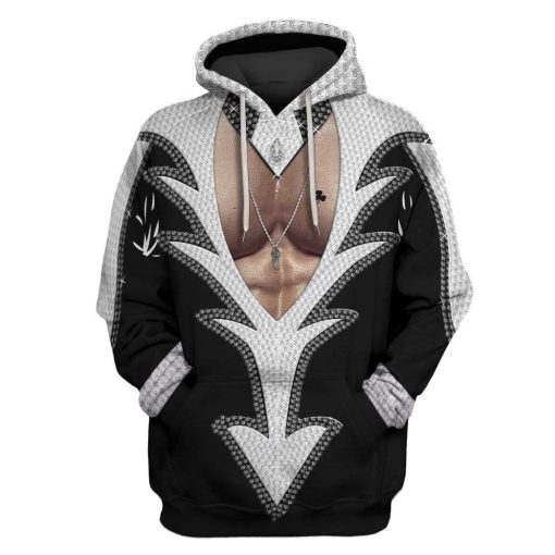 Custom T-shirt - Hoodies KISS- Catman Costume Apparel HD-GH20518 3D Custom Fleece Hoodies Hoodie S