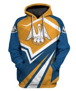 Custom T-shirt - Hoodies Louisiana HD-GH22004 3D Custom Fleece Hoodies Hoodie S