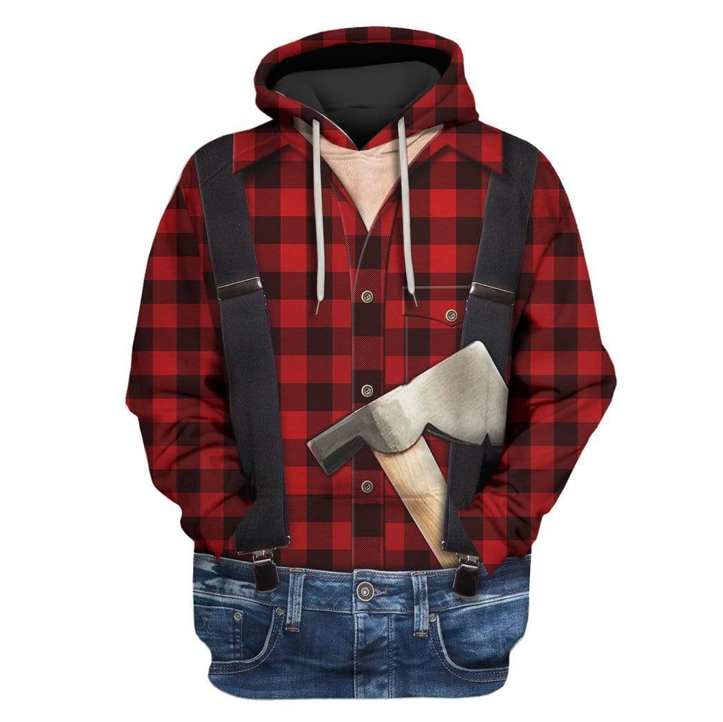 Gearhumans Custom T-shirt - Hoodies LumberJack Costume Apparel 1 Custom T-shirt - Hoodies LumberJack Costume Apparel HD-GH20674 3D Custom Fleece Hoodies Hoodie S