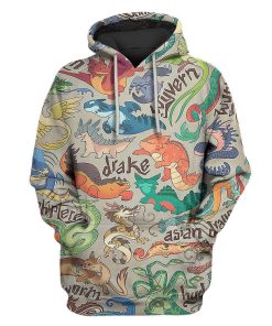 Custom T-shirt - Hoodies Mini dragons Apparel HD-GH20776 3D Custom Fleece Hoodies Hoodie S 