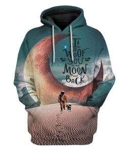 Custom T-shirt - Hoodies Moon Back HD-GH3171904 3D Custom Fleece Hoodies Hoodie S 