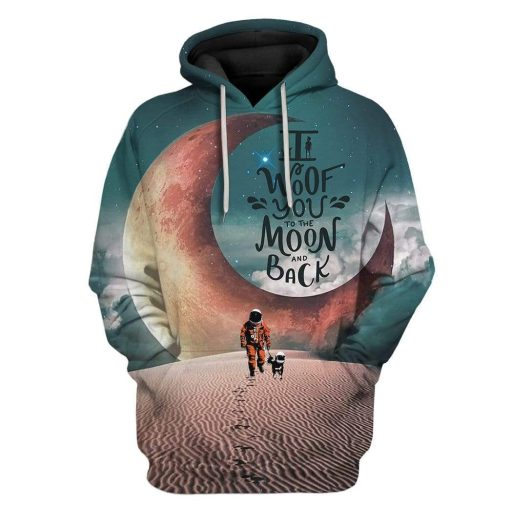 Custom T-shirt - Hoodies Moon Back HD-GH3171904 3D Custom Fleece Hoodies Hoodie S