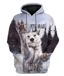 Custom T-shirt - Hoodies My Kid Has Paws HD-GH1281901 3D Custom Fleece Hoodies Hoodie S 