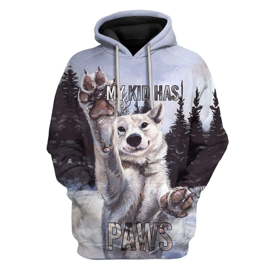 Gearhumans Custom T-shirt - Hoodies My Kid Has Paws 1 Custom T-shirt - Hoodies My Kid Has Paws HD-GH1281901 3D Custom Fleece Hoodies Hoodie S