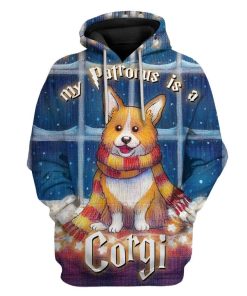 Custom T-shirt - Hoodies My Patronus Is A Corgi HD-GH3071921 3D Custom Fleece Hoodies Hoodie S 