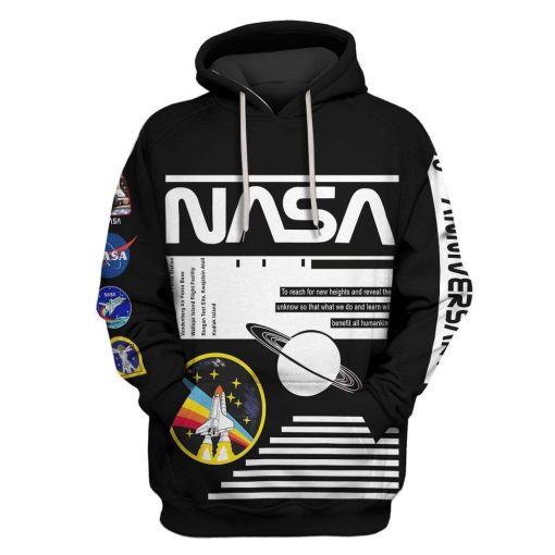 Custom T-shirt - Hoodies Nasa Apparel HD-GH20755 3D Custom Fleece Hoodies Hoodie S