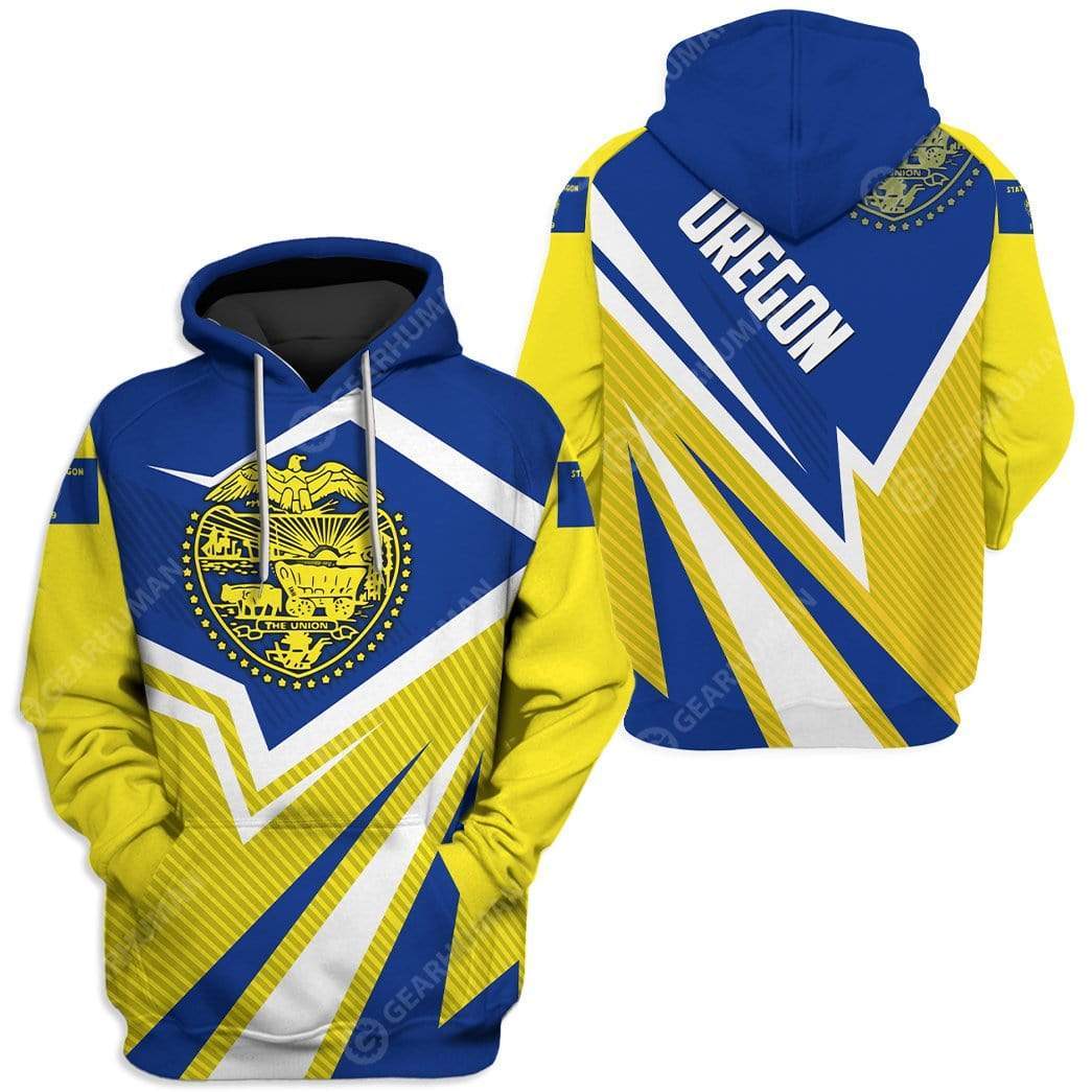 Gearhumans Custom T-shirt - Hoodies Oregon 1 Custom T-shirt - Hoodies Oregon HD-GH22005 3D Custom Fleece Hoodies Hoodie S