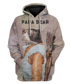Custom T-shirt - Hoodies Papa Bear HD-GH0581906 3D Custom Fleece Hoodies Hoodie S 