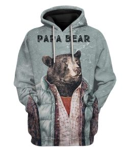 Custom T-shirt - Hoodies PAPA Bear HD-GH0581917 3D Custom Fleece Hoodies Hoodie S 