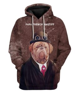 Custom T-shirt - Hoodies PAPA French Mastiff HD-GH0581921 3D Custom Fleece Hoodies Hoodie S 