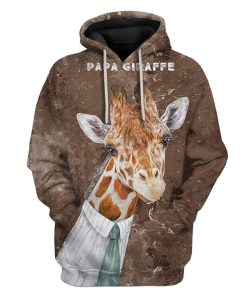 Custom T-shirt - Hoodies PAPA Giraffe HD-GH0581912 3D Custom Fleece Hoodies Hoodie S 