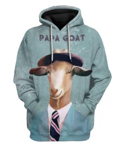 Custom T-shirt - Hoodies PAPA Goat HD-GH0581911 3D Custom Fleece Hoodies Hoodie S 
